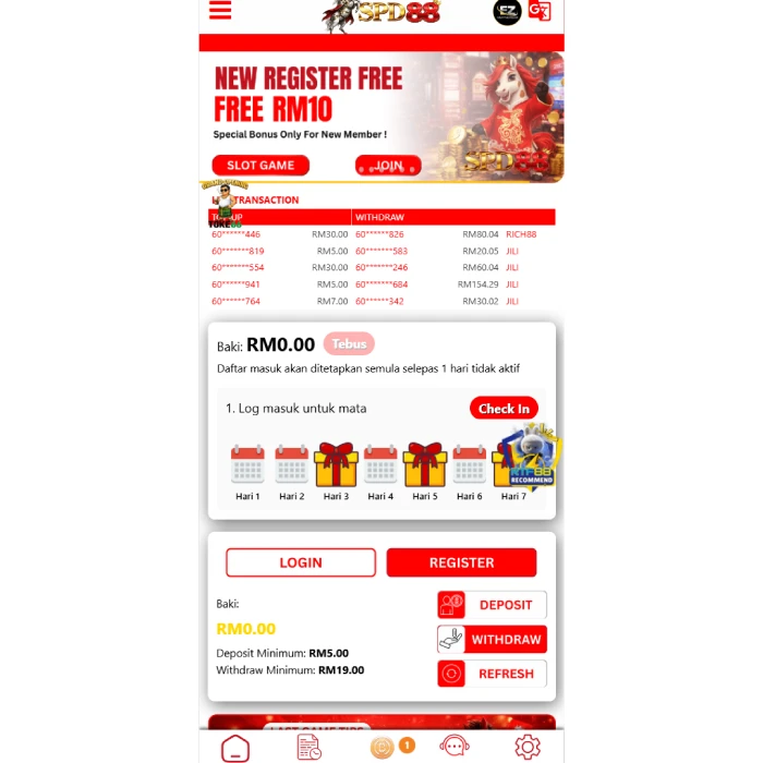 SPD88 New Register Free RM10 new-member bonus with daily check-in rewards SPD88 New Register Free RM10 new-member bonus with daily check-in rewards